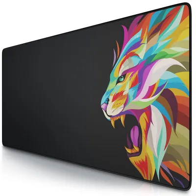 Imagen del producto de Alfombrilla para ratón gaming Titanwolf XXL, color , 900 x 400 mm. Alfombrilla de gran tamaño (XXL), ideal para mejorar la precisión y la velocidad. Modelo: Color Lion 2
