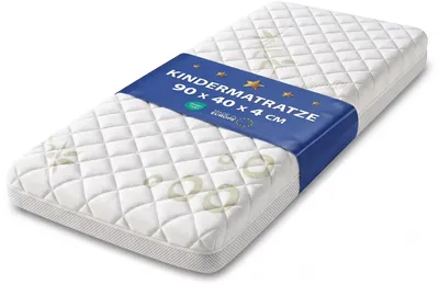 Produktbild von Totsy Baby Beistellbett Matratze 40×90 cm für Babywiege Wiege Moseskorb Babywanne Babybett Kinderbett Boxspring Kinderwagen Buggy Laufstall – atmungsaktiv & waschbar 40 x 90 – Größe 40x90 cm,