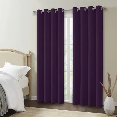Obrázok produktu pre Elzusha – Zatemňovacie záclony – Termoizolačné a zvukovoizolačné okná (137 x 117 cm, fialová)