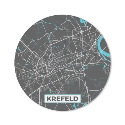 Produktbild von MuchoWow® Mauspad Mousepad Deutschland - Blau - Krefeld - Stadtplan - Karte 40x40 cm - Mousepads - Maus Mat - Pad - Mausunterlage - Schreibtisch Accessoires