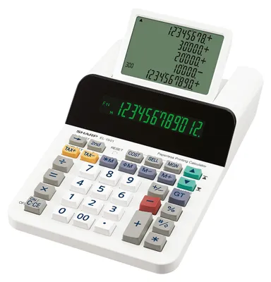 Image de SHARP SH-EL1501 Tischrechner - 12-stellig, druckend, weiß