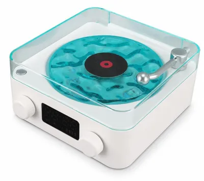 Immagine prodotto di Altoparlante Bluetooth vintage in stile giradischi, con luce notturna e display dell'ora