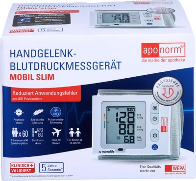 Zdjęcie produktu dla Ciśnieniomierz nadgarstkowy APONORM Mobile Slim