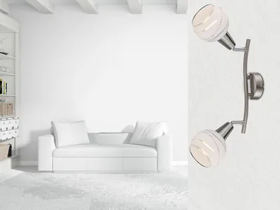Produktbild von Globo Lighting LED Strahler Metall Nickel matt, 2x E14 LED
