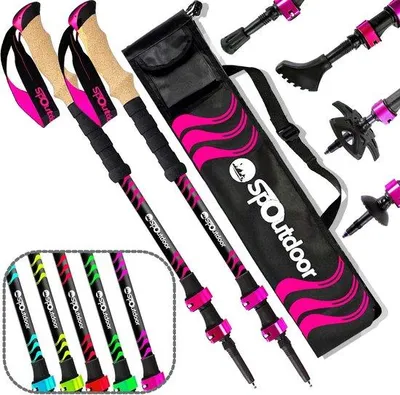 Produktbild von Famanu Nordic Walking Stöcke - Leicht, faltbar und verstellbar