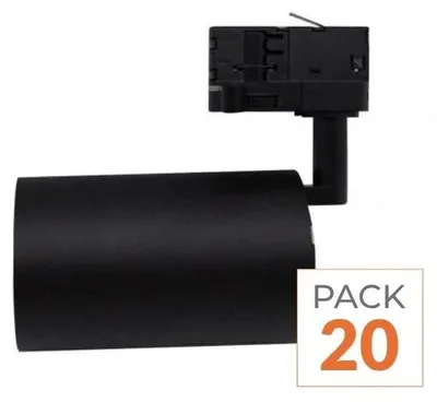 Produktbild von 20er-Pack – LED-Schienenstrahler, CCT, einphasig, 30 W, 60°, schwarz – 3000 K/4000 K/6500 K