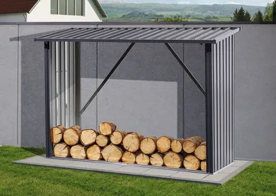 Obrázok produktu pre Prístrešok na palivové drevo XL 217 x 89 x 154,5 cm antracit