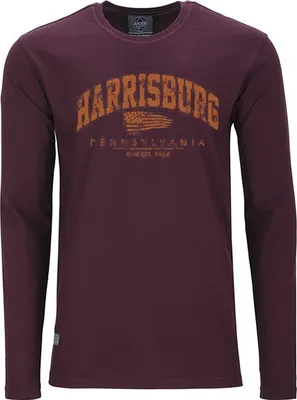 Produktbild von Übergrößen Longshirt Harrisburg Orange AHORN SPORTSWEAR Maroon Red 4XL