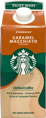 Produktbild von Starbucks Multiserve Caramel Macchiato Chilled Coffee 3er Pack (3x750ml Packung) + usy Block
