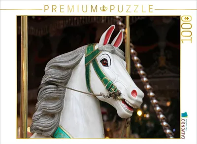 Produktbild von CALVENDO Puzzle KARUSSELLPFERD im Detail | 1000 Teile Lege-Größe 64x48cm Foto-Puzzle für glückliche Stunden