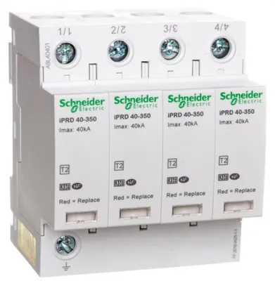 Produktbild von Überspannungsableiter Typ T2 4P 40/15kA iPRD40R-T2-4P A9L40401