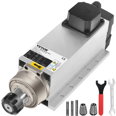 Immagine prodotto di Motore mandrino VEVOR Motore mandrino CNC raffreddato ad aria ER 25, motore mandrino raffreddato ad aria 4 Kw, motore raffreddato ad aria per mandrini di serraggio CNC 1-18000 rpm Motore mandrino raffreddato ad aria raffreddato a vento
