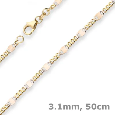 3-1mm-Panzerstegkette-aus-585-Gelbgold-50cm
