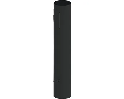 Produktbild von Jeremias Iso-Line Längenelement mit 15 mm Isolierung 1000 mm mit Tür und Drosselklappe Ø150 mm schw.