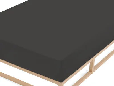 Produktbild von biberna Feinbiber-Spannbetttuch 0002744 color: titanium, size: 1x 180x200 cm - 200x200 cm