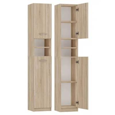 Produktbild von Topeshop MARBELA SONOMA, Eiche, Frei stehend, 5 Regale, 2 Tür(en), Partikelbord, Matt