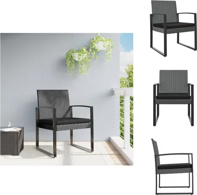 Immagine prodotto di vidaXL Sedie da pranzo da giardino 2 pz. PP rattan grigio scuro - Sedie da giardino