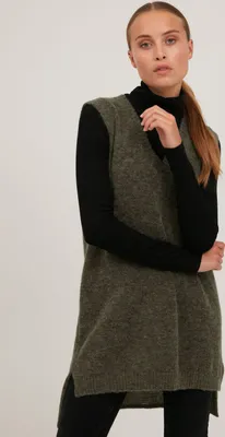 Produktbild von Pulz PZASTRID - 50206416 Slipover V Pullunder Damen Feinstrick Strickpullover Pullover oversize