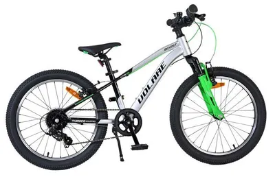 Produktbild von Volare Boost Kinderfahrrad – 20 Zoll – 7 Gänge – Silber/Grün