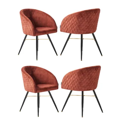 Produktbild von Life Interiors Vittorio LUX Samt gepolsterte Esszimmerstühle 4er-Set
