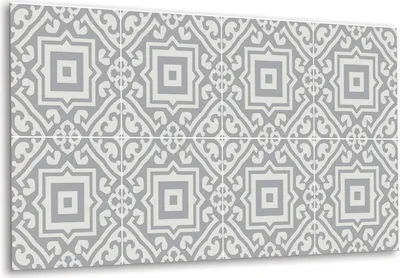 Produktbild von Vinyl-Fliesen – Aufkleber Sticker für Küche und Bad PVC Fliesen, Geometrische Muster - 100 cm x 50 cm