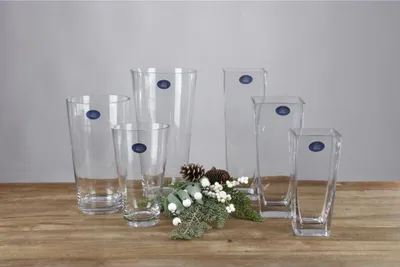 Produktbild von 6x Vasen Glas Konisch Dekoration Tisch Blumen Pflanzen Gefäß Strauß Väschen Haus
