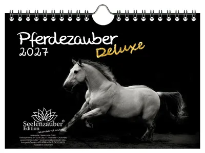 Produktbild von Pferdezauber DELUXE DIN A5 Kalender für 2027 Pferde - Seelenzauber
