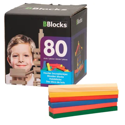 Image de BBlocks Planchettes de construction Couleur, 80 pièces.
