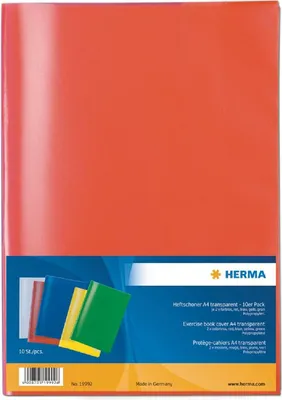 Produktbild von HERMA Heftschoner 10er Set A4 transparent (5 Farben)