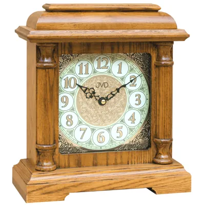 Produktbild von JVD HS16.1 Tischuhr Kaminuhr Schrankuhr Quarz Holz eiche farben mit Glas