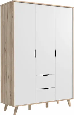 Produktbild von Furniture24 Kleiderschrank Vankka Finvnks831-L25 Schrank Helle Eiche/Weiß