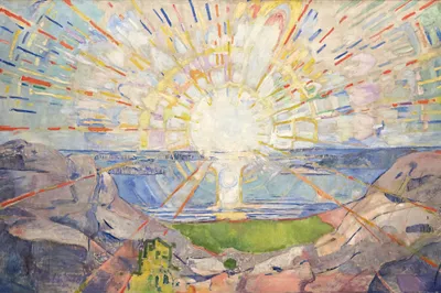 Obrázok produktu pre Edvard Munch umelecká tlač obrazu - Slnko, 1910 (120 x 180 cm)