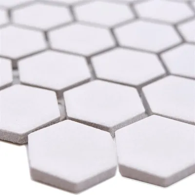 Produktbild von Keramikmosaik Bismarck R10B Hexagon Weiß H23