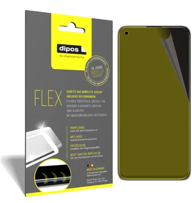 Produktbild von 2x Schutzfolie für Xiaomi Mi 11 Lite Folie, 100% Displayabdeckung, dipos Flex
