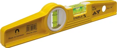 Produktbild von Stabila 02510, Wasserwaage, 0,25 m, Gelb, 0,5 mm/m, Aluminium
