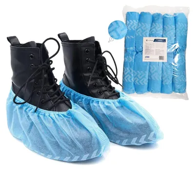 Produktbild von Einwegschuhe mit rutschfester Sohle – Universalgröße – Blau