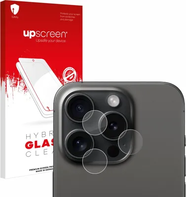 Produktbild von upscreen Schutzglas für Apple iPhone 15 Pro (NUR Kameraschutz) Schutzfolie Panzer Folie Glas Display Schutz klar