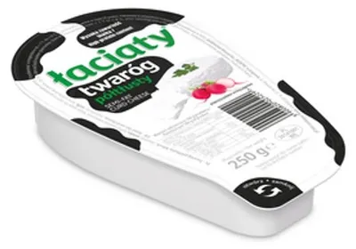 Zdjęcie produktu dla Twaróg Łaciaty klinek półtłusty 250g