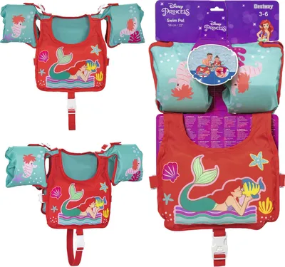 Image de Bestway 9101I Gilet de natation à manches Little Mermaid, 3-6 ans
