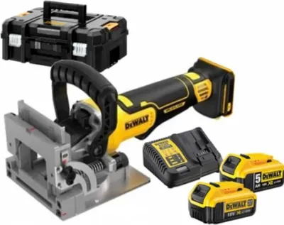 Image de Fraiseuse à lamelles DEWALT XR 18V 5.0 Ah - 2 batterie, chargeur - DCW682P2-QW