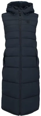 Image de Gilet matelassé Derbe Vestholm Long, taille : 40, couleur : noir/à carreaux