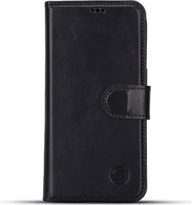 Produktbild von Solidenz Moda Book iPhone 16e Echtleder Hülle - Schwarz