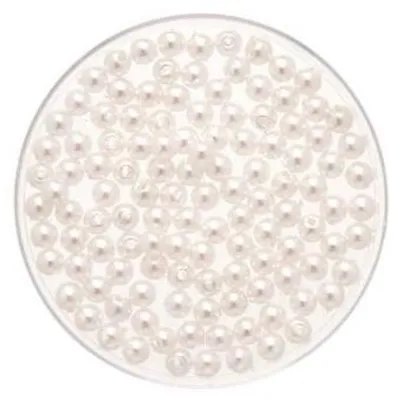 Produktbild von Glorex Wachs Perlen 6 mm 60 Stück, weiß