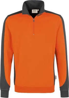 Produktbild von HAKRO Zip-Sweatshirt Contrast Performance #476 Gr. L orange