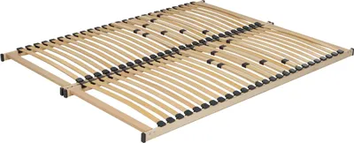 Obrázok produktu pre BELIANI Lamelový rošt pod matrac svetlé drevo 160 x 200 cm drevený rám 60 pružinových lamiel spálňa