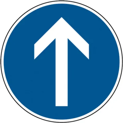 Produktbild von Dreifke® Verkehrszeichen - Vorgeschriebene Fahrtrichtung geradeaus, Zeichen 2...