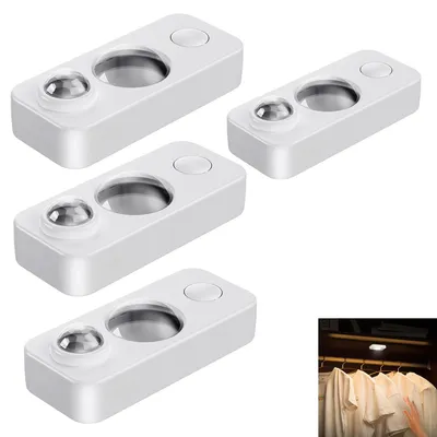 Produktbild von Nachtlicht,LED-Garderobenlicht mit menschlichem Körpersensor,5%– 100% einstellbare Helligkeit,65 × 28 × 21 mm,400 mAh, geeignet für alle Innenszenen
