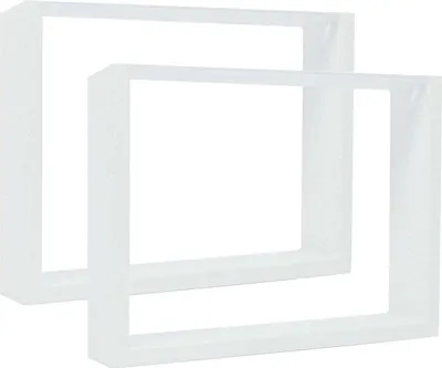 Produktbild von Natural Goods Berlin Möbelkufen RECHTECK, Tischkufen, Tischbeine, Tischgestell, Esstisch, Bank, Couchtisch, Weiß, B40xH30 cm, 2 Stück