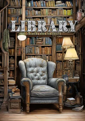 Produktbild von Bibliothek Malbuch für Erwachsene