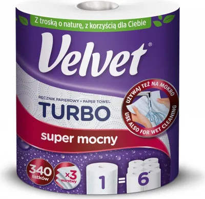 Zdjęcie produktu dla Velvet Ręczniki Papierowe Turbo Duo 2 sztuki